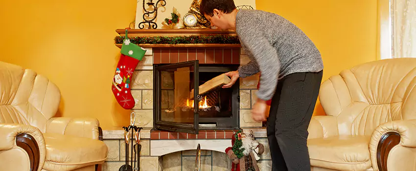 Rusted Metal Fireplace Restoration in Blacksburg, Virginia